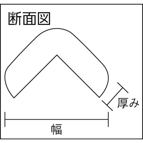 ＴＲＵＳＣＯ　安心クッションＬ字型９０ｃｍ　極細　レッド　TAC-57　1 本