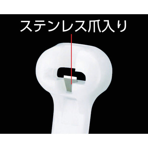 PANDUIT Stainless Steel Claw Lock Nylon Cable Tie Natural Width 3.6mm Length 203mm 100 Pieces BT2I-C BT2I-C 1 Bag