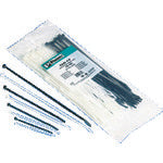 PANDUIT Nylon Cable Ties Small Pack (Natural/Weather-Resistant Black) 100 Pieces KB-550 1 Bag