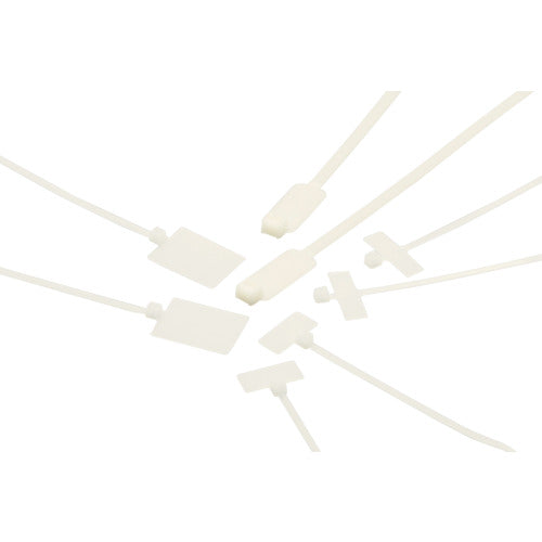 PANDUIT Flag-shaped nylon cable ties, natural (100 pieces) PLM2M-C 1 bag