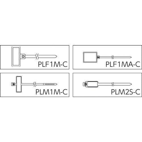 PANDUIT 기형 타입 나일론 결속 밴드 내츄럴 (100개입) PLM4S-C 1봉