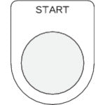 IM Push button/select switch (glasses nameplate) START Black φ22.5 40 x 30 x 2 mm P22-35 1 sheet