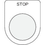 IM Push button/select switch (glasses nameplate) STOP Black φ22.5 40 x 30 x 2 mm P22-36 1 sheet