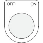 IM Push button/select switch (glasses nameplate) OFF ON Black φ22.5 40 x 30 x 2 mm P22-43 1 sheet