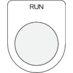 IM Push button/select switch (glasses nameplate) RUN Black φ30.5 50×40×2mm P30-38 1 sheet