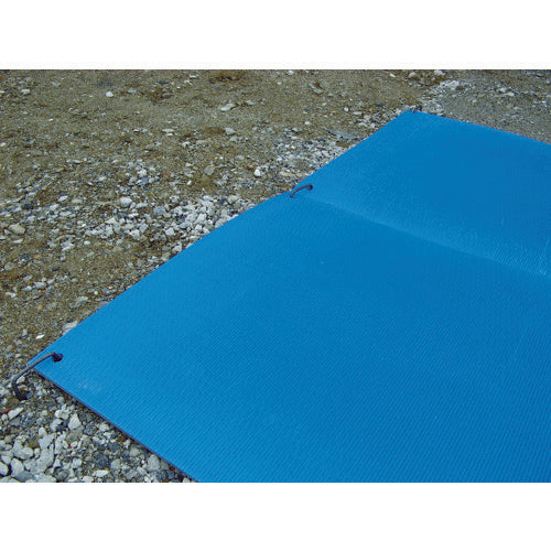 ワニ印　養生敷板　ワニ板（ＷＡＮＩＢＡＮ）ブルー　１６ＭＭ厚１．１Ｍ×１．８Ｍ　004945　1 枚