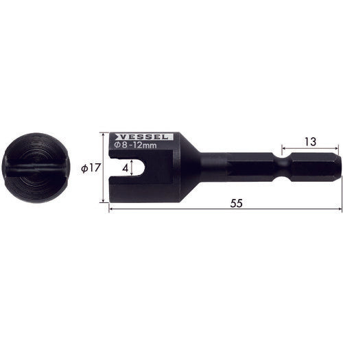 ＶＥＳＳＥＬ　全ネジバリトリビット　Ｎｏ．Ａ２０ＺＢ５５（（鉄）Ｍ８、３／８、Ｍ１０、Ｍ１２用）　A20ZB55　1 本