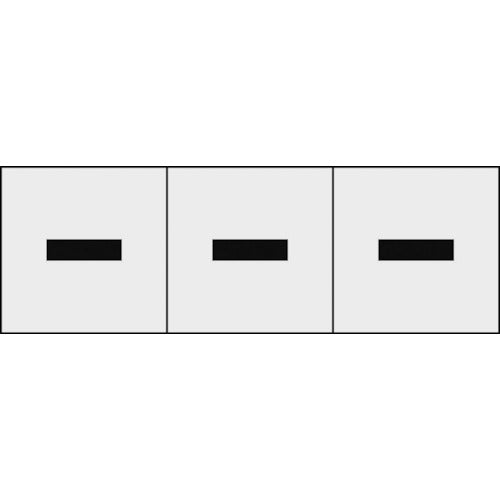 ＴＲＵＳＣＯ　アルファベットステッカー　３０×３０　ハイフン　透明地／黒文字　３枚入　TSN-30-BR-TM　1 組
