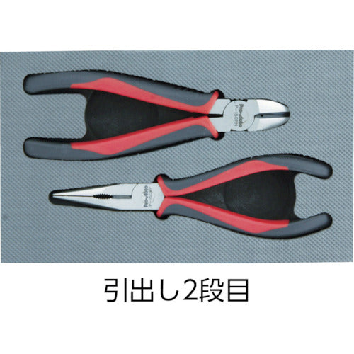 Ｐｒｏ−Ａｕｔｏ　１／４ＤＲ．５１ＰＣミニチェストツールセット　レッド　MC-0251RD　1 Ｓ