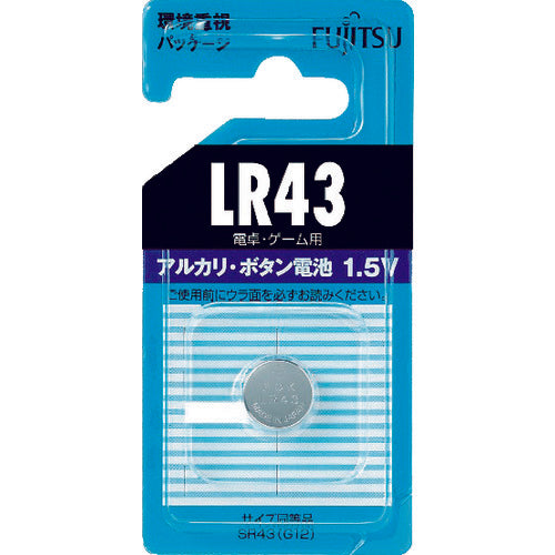 ＦＤＫ　アルカリボタン電池　ＬＲ４３　（１個＝１ＰＫ）　LR43C(B)N　1 個