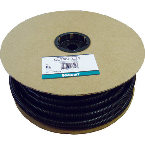 PANDUIT Corrugated Tube Polyethylene with Slits Black Inner Diameter 13mm 30.48m CLT50F-C20 1 Roll