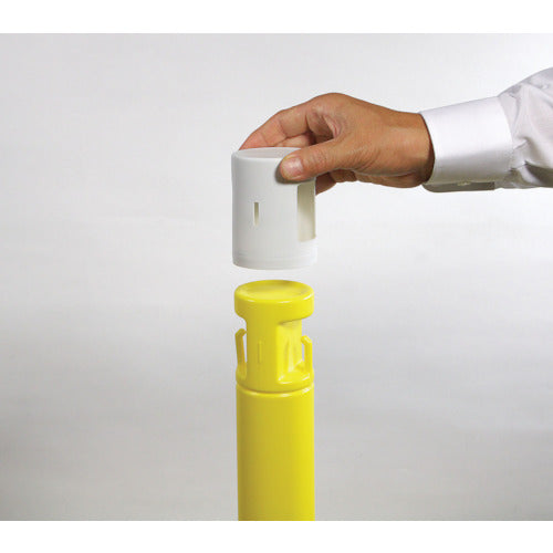 CAR-BOY Color Plastic Pole Cap Yellow CP02 1 pc