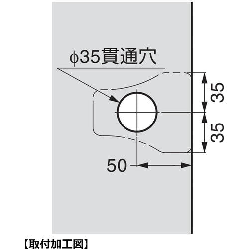 ＳＵＧＡＴＳＵＮＥ　（１４０１８３２５４）ＨＣ−７０Ｈステンレス鋼製引戸面付カマ錠　HC-70H　1 Ｓ