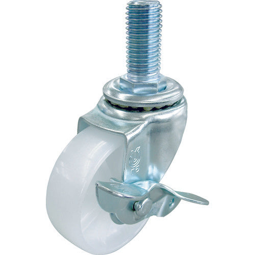 YUEI Screw-in type Swivel Caster Nylon Wheel diameter 75mm With stopper S type ST-S type Screw size W3/4 x 40 Number of threads 10 ST-75NS-W3/4-40 1 piece