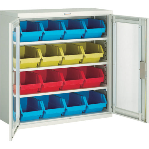 TRUSCO Container Rack Case Van Rack Case M Type Double Door Container H880 T303M-C 1 Unit