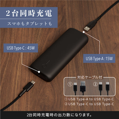 Ｏｗｌｔｅｃｈ　ノートＰＣも充電できる　ＰＤ６０Ｗ対応　モバイルバッテリー　２００００ｍＡｈ　OWL-LPB20015-RBK　1 個