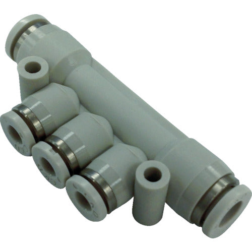 ＣＫＤ　チューブ継手　ニュージョイントステンレスタイプ（マニホールド）　適合チューブ外径６ｍｍ／１０ｍｍ　ZW-MF610-0-P4　1 個