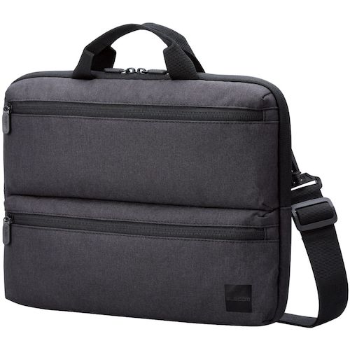 ELECOM PC 케이스 리사이클 소재 수평형 숄더 벨트 첨부 수제 발수 14 인치 블랙 BM-IBHCH14NBK 1개