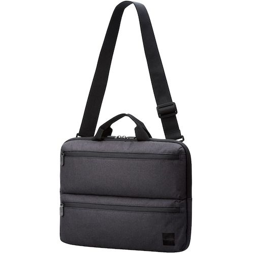 ELECOM PC 케이스 리사이클 소재 수평형 숄더 벨트 첨부 수제 발수 14 인치 블랙 BM-IBHCH14NBK 1개