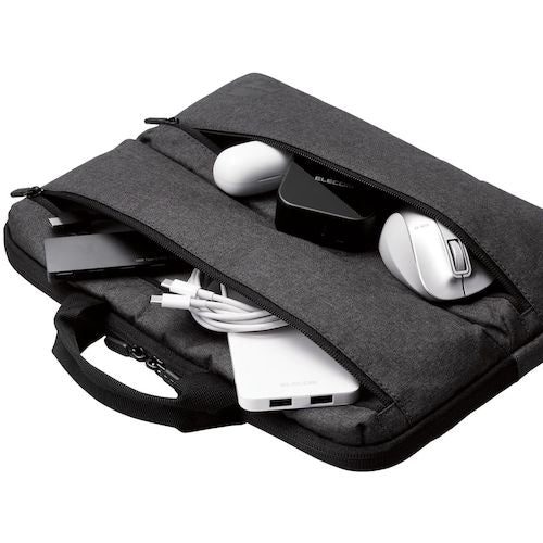 ELECOM PC 케이스 리사이클 소재 수평형 숄더 벨트 첨부 수제 발수 14 인치 블랙 BM-IBHCH14NBK 1개