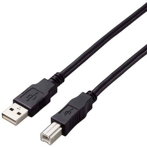 ELECOM USB2.0 케이블 A-B 타입 사양 고정 5m 블랙 U2C-AB50BK/ID 1개