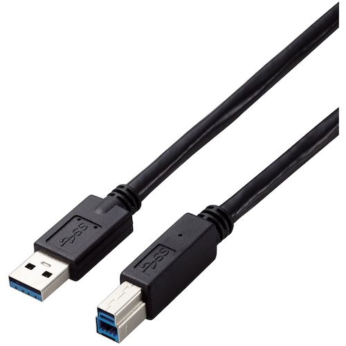 エレコム　ＵＳＢ３．０ケーブル　Ａ−Ｂタイプ　仕様固定　３ｍ　ブラック　USB3-AB30BK/ID　1 本