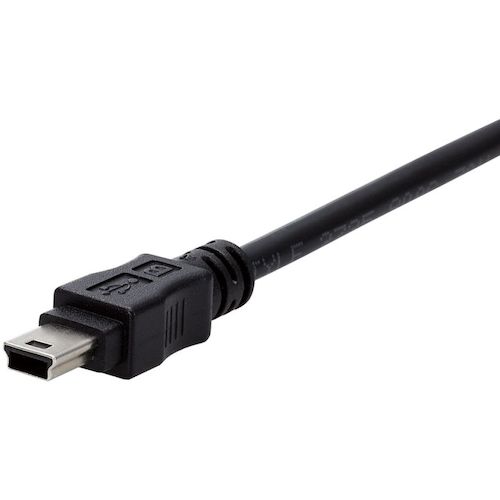 ELECOM USB2.0 케이블 A-miniB 타입 사양 고정 0.5m 블랙 U2C-AM05BK/ID 1개