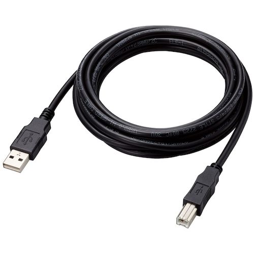 ELECOM USB2.0 케이블 A-B 타입 사양 고정 3m 블랙 U2C-AB30BK/ID 1개