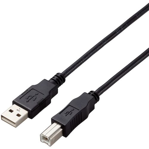 ELECOM USB2.0 케이블 A-B 타입 사양 고정 1m 블랙 U2C-AB10BK/ID 1개
