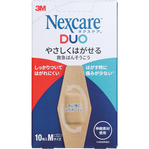 ３Ｍ　＜ネクスケア＞ＤＵＯ　やさしくはがせる救急ばんそうこう　Ｍサイズ　１０枚　DUO10M　1 箱