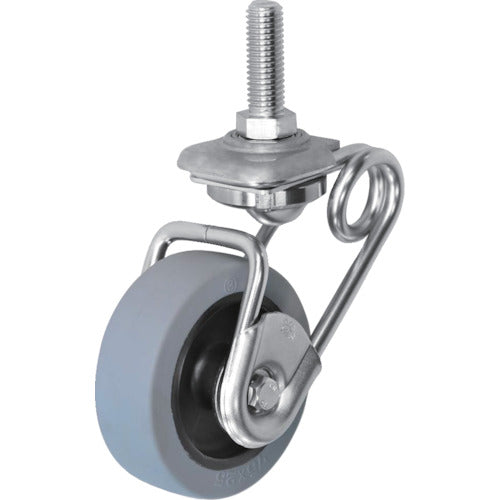 Sisiku shock absorbing caster 5, swivel, screw-in, 75 diameter, urethane wheel, SAJ-TS6-SJ-75U, 1 piece