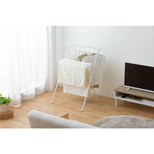 IRIS 296114 Easy-assembly style clothesline, white, STMX-700-W, 1 unit