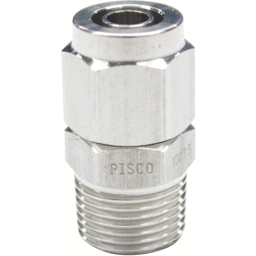 ＰＩＳＣＯ　ＳＵＳ３１６締付継手　ストレートチューブ０６４０ねじＲ１／４　NSC0640-02　1 個