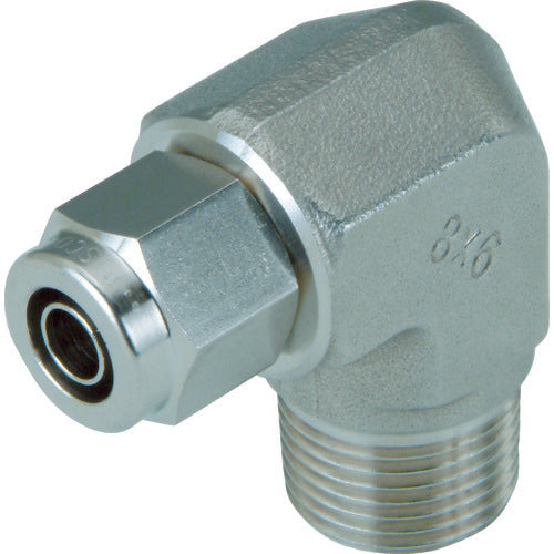 ＰＩＳＣＯ　ＳＵＳ３１６締付継手　エルボチューブ　チューブ６×４　接続口径Ｒ１／８　NSL0640-01　1 個