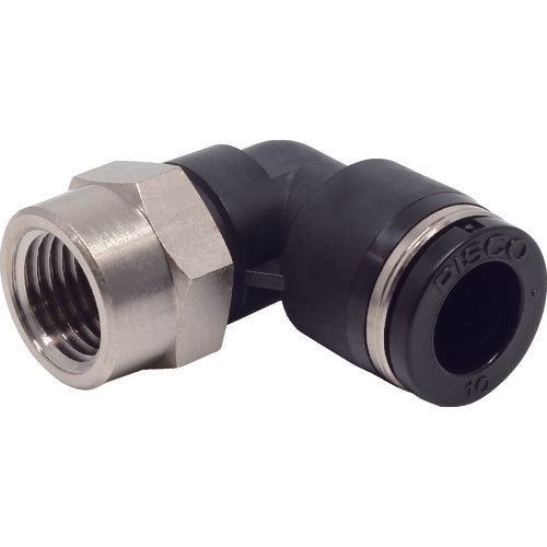 ＰＩＳＣＯ　チューブフィッティング　メスエルボチューブ１０ネジＲ１／４　PLF10-02　1 個