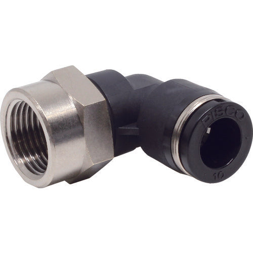 ＰＩＳＣＯ　チューブフィッティング　メスエルボチューブ１０ネジＲ３／８　PLF10-03　1 個