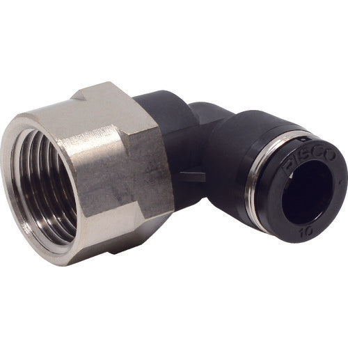 ＰＩＳＣＯ　チューブフィッティング　メスエルボチューブ１０ネジＲ１／２　PLF10-04　1 個