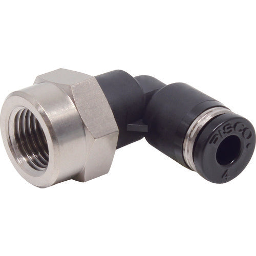 ＰＩＳＣＯ　チューブフィッティング　メスエルボチューブ４ネジＲ１／８　PLF4-01　1 個