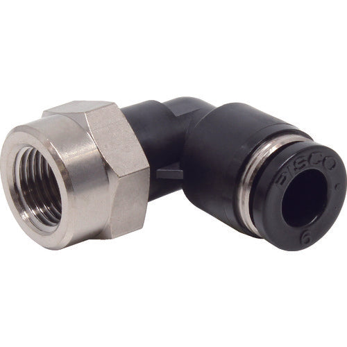 ＰＩＳＣＯ　チューブフィッティング　メスエルボチューブ６ネジＲ１／８　PLF6-01　1 個