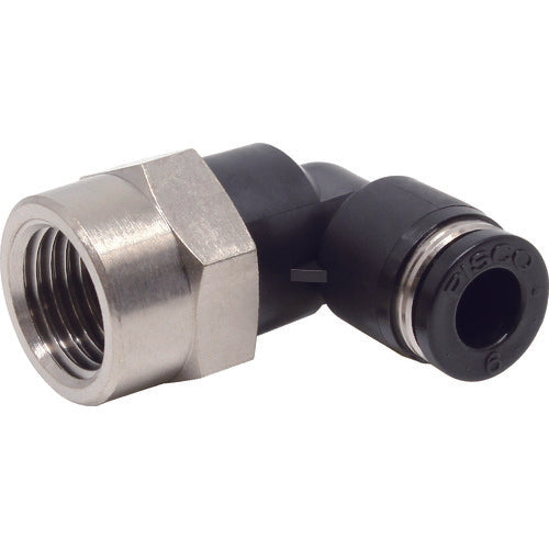 ＰＩＳＣＯ　チューブフィッティング　メスエルボチューブ６ネジＲ１／４　PLF6-02　1 個