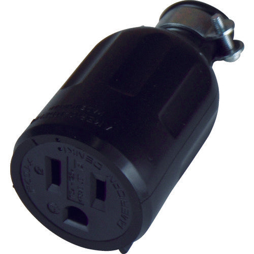 아메리칸 전기 평 날형 고무 커넥터 바디 접지 2P15A125V 7114GR 1개