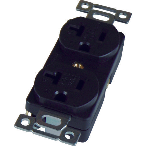 아메리칸전기 평날형 복식 매입 콘센트 접지 2P20A125V 7210GD 1개