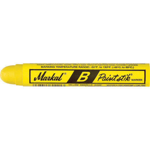 ＬＡＣＯ　Ｍａｒｋａｌ　工業用マーカー　ペイントスティック　Ｂ　黄　80221　1 本