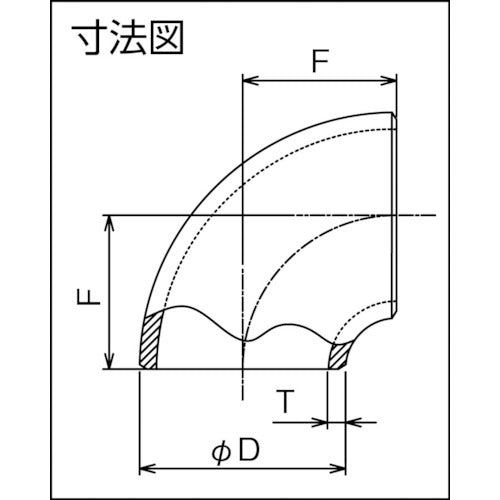 ＦＬＯＢＡＬ　９０°エルボ（ショート）Ｓ１０Ｓ　０９１０００４４　B-90ES-10S-50A　1 個