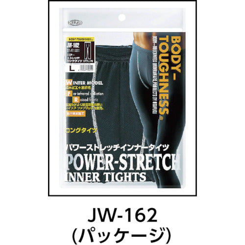 おたふく　ＢＴパワーストレッチロングタイツ　ブラック　Ｌ　JW-162-BK-L　1 着