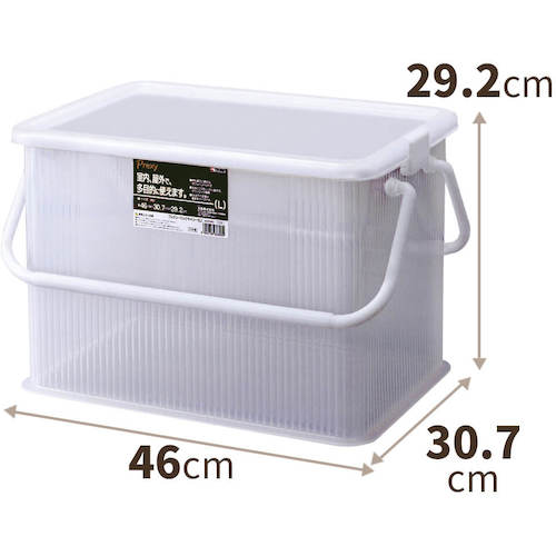 TENMA 플렉시 록 캐리 L 클리어 내츄럴 460×307×292 110005874 1개