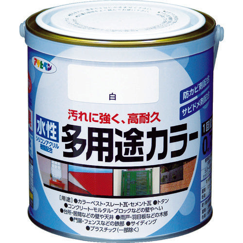 アサヒペン　水性多用途カラー　０．７Ｌ　白　460714　1 缶