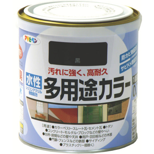 アサヒペン　水性多用途カラー　０．７Ｌ　黒　460929　1 缶