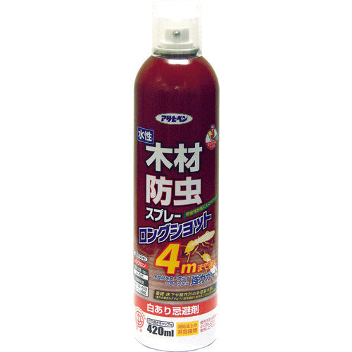 アサヒペン　建築用下地剤　木材防虫スプレー　０．４２Ｌ　クリア　521002　1 本