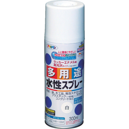 アサヒペン　水性多用途スプレー　３００ＭＬ　白　565013　1 本